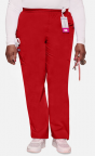 Red Female Elastic Waist Scrub Pant NASBOCES Phlebotomy